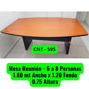 Mesa de Reunion de 6 a 8 Personas Color haya El Salvador Tecnologia cnt 595