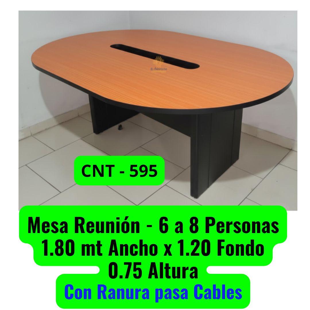 Mesa de Reunion de 6 a Personas Color haya con ranura pasa cables El Salvador Tecnologia cnt 595