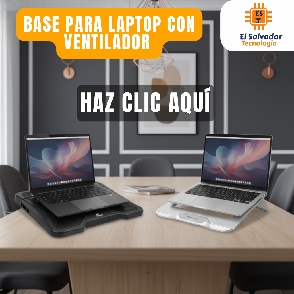 9.7 Base para Laptop con Ventilador - Cooler Enfriador para Laptop