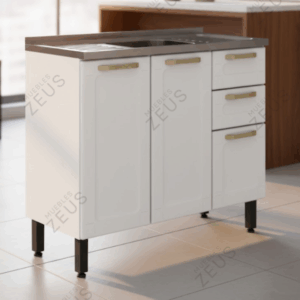 Mueble de cocina Con fregadero - Alto 89cm x Ancho 105cm x Profundo 43cm - PLT-MCB0015