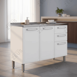 Mueble de cocina Con fregadero - Alto 89cm x Ancho 120cm x Profundo 50cm - PLT-MCB0014