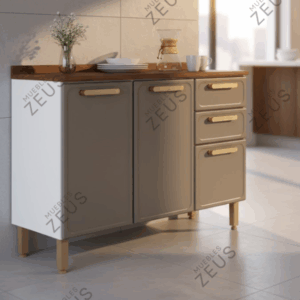 Mueble de cocina Con tabla - Alto 89cm x Ancho 120 cm x Profundo 48cm - PLT-MCB0019