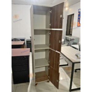 Locker de 4 Puertas - de Melamina con Cierre de Chapa con Llaves TLS 3011 - 1.80 Mt Alto x 0.40 Ancho x 0.40 Fondo