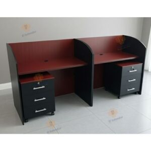 Módulo de trabajo para 2 personas - TLS 878 - 2.40m Ancho x 0.50m Fondo x 1.10m Altura total