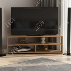 Mesa de esquina para TV ZEUS-MTT0018 | 140cm Ancho x 45cm Fondo x 45cm Alto