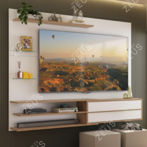 Mesa para TV ZEUS-MTT0020 | 180cm Ancho x 30cm Fondo x 141cm Alto