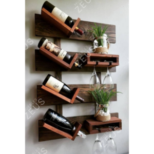 Estante vinero ZEUS-RPM0020 | 60cm Ancho x 14cm Fondo x 80cm Alto