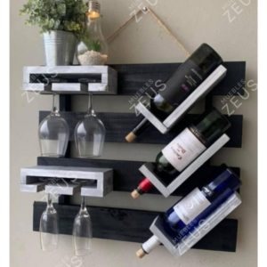 Estante vinero ZEUS-RPM0023 | 60cm Ancho x 20cm Fondo x 60cm Alto