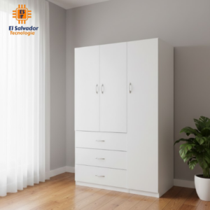 Amplio closet en melamina color blando-ZEUS-CDM0089 | 1.00m Ancho x 0.55m Fondo x 1.75m Alto