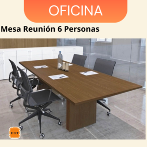Mesa de Reunion TLS para 6 Personas - 1.80 mt Ancho x 1.20 mt Fondo x 0.76 mt Altura M11