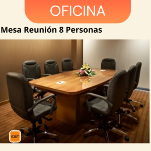 Mesa de Reunion TLS para 8 Personas - 2.20 mt Ancho x 1.30 mt Fondo x 0.76 mt Altura M16