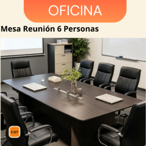 Mesa de Reunion TLS para 6 Personas - 1.80 mt Ancho x 1.20 mt Fondo x 0.76 mt Altura