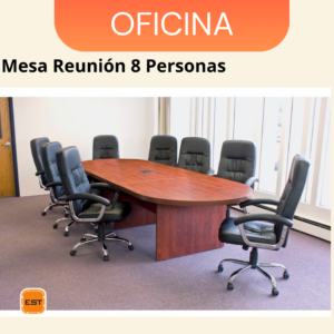 Mesa de Reunion TLS para 8 Personas - 2.20 mt Ancho x 1.30 mt Fondo x 0.76 mt Altura M20