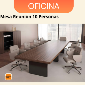 Mesa de Reunion TLS para 10 Personas -3.00 mt Ancho x 1.20 mt Fondo x 0.76 mt Altura M22