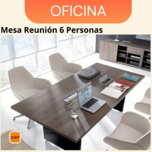 Mesa de Reunion TLS para 6 Personas - 1.80 mt Ancho x 1.20 mt Fondo x 0.76 mt Altura -M2