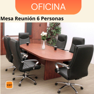 Mesa de Reunion TLS para 6 Personas - 1.80 mt Ancho x 1.20 mt Fondo x 0.76 mt Altura M7