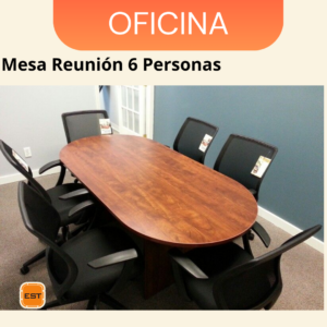Mesa de Reunion TLS para 6 Personas - 1.80 mt Ancho x 1.20 mt Fondo x 0.76 mt Altura M8