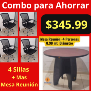 Combo para Ahorrar - Sillas de Oficina Ejecutiva + Mesa de Reunion