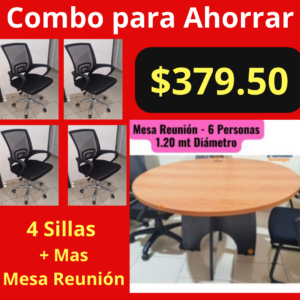 Combo para Ahorrar - Sillas de Oficina Ejecutiva + Mesa de Reunion