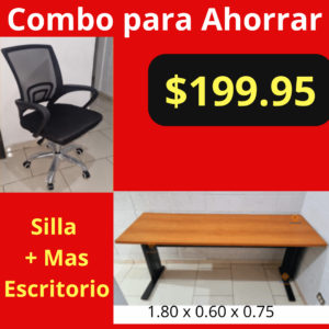 Combo para Ahorrar - Silla de Oficina Ejecutiva + Escritorio Ejecutivo