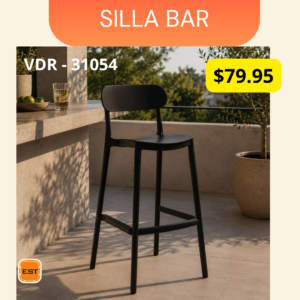 Silla Bar Zeus VDR 31054 Black Premium - Ergonomía Avanzada y Diseño Corporativo