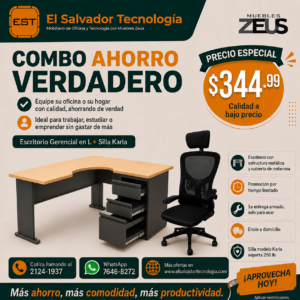 Combo para Ahorro Ejecutivo - Escritorio mas Silla de Oficina - 335