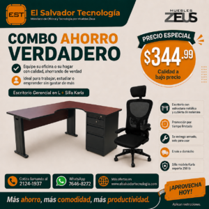 Combo para Ahorro Ejecutivo - Escritorio mas Silla de Oficina - 334