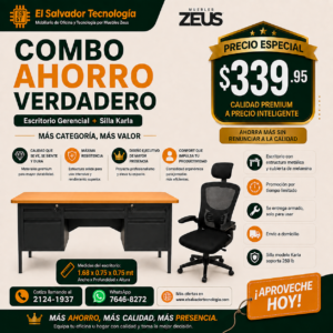 Combo para Ahorro Ejecutivo - Escritorio mas Silla de Oficina - 341