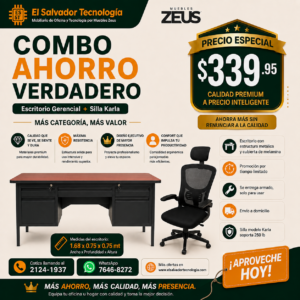 Combo para Ahorro Ejecutivo - Escritorio mas Silla de Oficina - 340