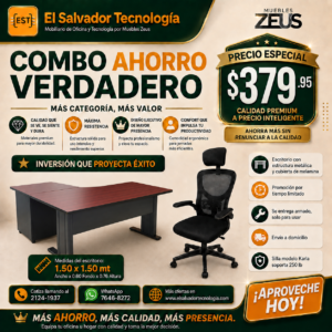 Combo para Ahorro Ejecutivo - Escritorio mas Silla de Oficina - 338