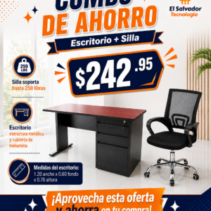 Combo para Ahorro - Escritorio mas Silla de Oficina -118