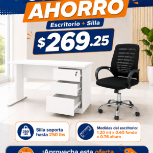 Combo para Ahorro - Escritorio mas Silla de Oficina -130