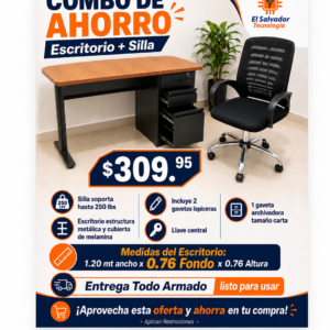 Combo para Ahorro - Escritorio mas Silla de Oficina -129