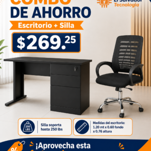 Combo para Ahorro - Escritorio mas Silla de Oficina -128