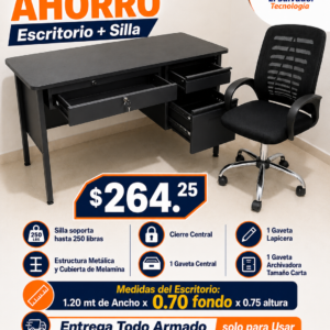 Combo para Ahorro - Escritorio mas Silla de Oficina -127