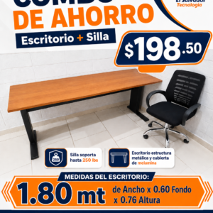 Combo para Ahorro - Escritorio mas Silla de Oficina -124