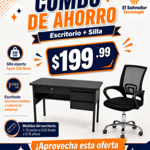 Combo para Ahorro - Escritorio mas Silla de Oficina -117