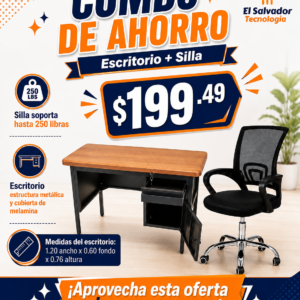 Combo para Ahorro - Escritorio mas Silla de Oficina -115