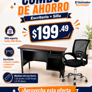 Combo para Ahorro - Escritorio mas Silla de Oficina -114