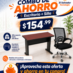 Combo para Ahorro - Escritorio mas Silla de Oficina -112