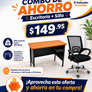 Combo para Ahorro - Escritorio mas Silla de Oficina -111