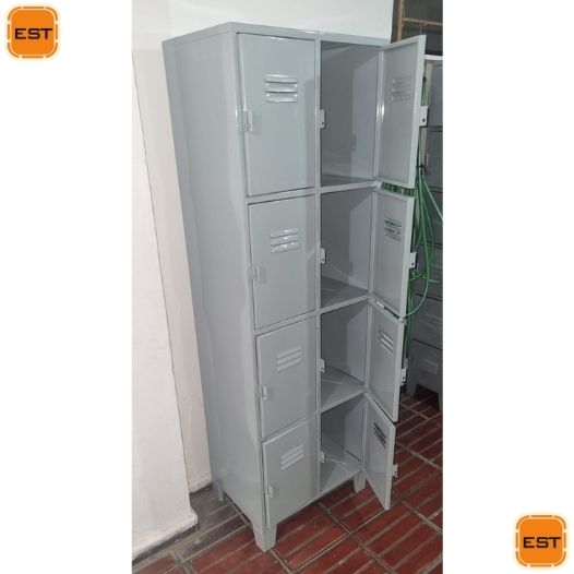 Locker Metalico 2 Cuerpos 8 Puertas - 1.80m Altura x 0.58m Ancho x 0.40m Fondo - Imagen 2
