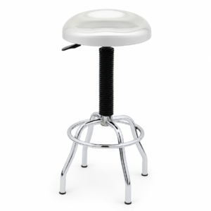 Silla de Oficina para Cajero Ergonómica Cromada Bar Laboratorio Giratoria Palanca Elevacion | Muebles Zeus El Salvador