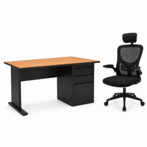 Silla de Oficina Ejecutiva Ergonómica mas Escritorio A 11 | Muebles Zeus El Salvador