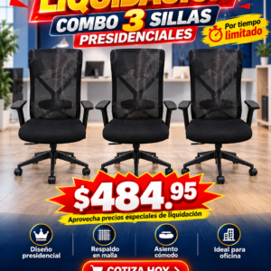 Combo 3 Sillas Presidenciales - Liquidaiones