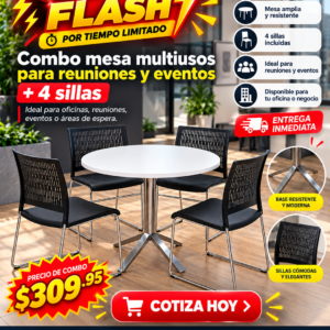 Combo Mesa +mas 4 Sillas
