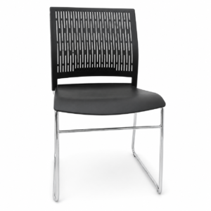 Silla de Oficina de Espera Elegante Trineo V6143 Amelia de Plástico | Muebles Zeus El Salvador