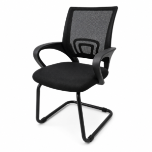 Silla de Oficina de Espera Elegante Tipo Trineo MARIANE DELUXE de Malla | Muebles Zeus El Salvador