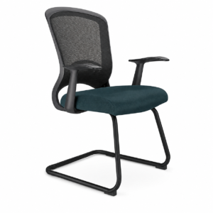Silla de Oficina de Espera Premium Vittori Estilo Trineo de Malla | Muebles Zeus El Salvador