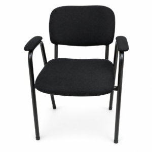 Silla de Oficina de Espera para Recepción Brazos de Tela | Muebles Zeus El Salvador